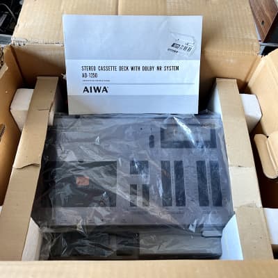AIWA AD-1250 Solid State Stereo Cassette Deck w/ Dust Cover, Manual, Original Box, RCA Cables image 9