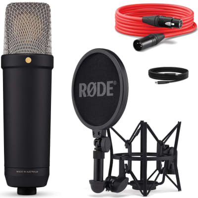 R?DE NT1 5th Generation Large-Diaphragm Studio Condenser Microphone with 32-Bit Float Digital Output and XLR and USB Connectivity (Black) image 3