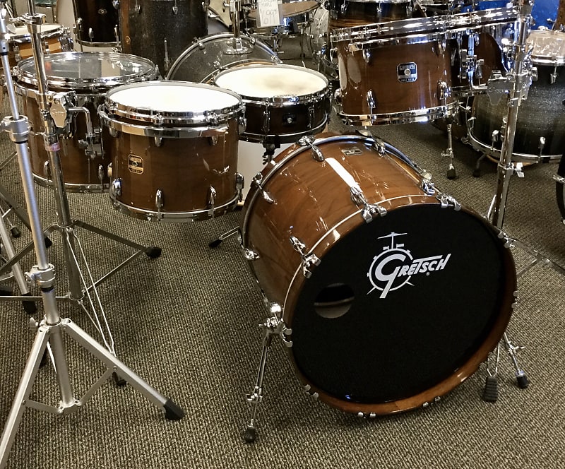 Gretsch Purewood Walnut 6pc Drum Set 100 Walnut Reverb 4866