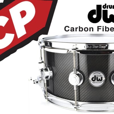 DW Collectors Carbon Fiber Snare Drum 14x6.5 Chrome Hardware image 1