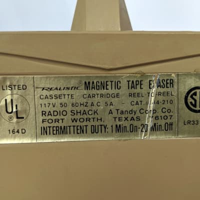  Realistic 44-210 Magnetic Bulk Tape Eraser for Reel to