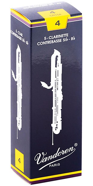 Vandoren CR154 Traditional Contra-Alto/Contrabass Clarinet Reeds - Strength 4 (Box of 5) image 1