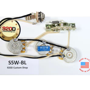 920D Custom Shop S5W-BL CRL/CTS/PIO/Gavitt Strat Wiring Harness w/ Blender Pot
