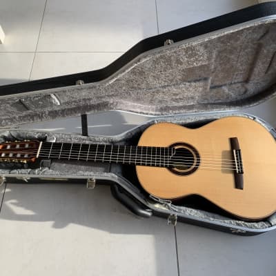 2018 Hanika Natural-PF Custom 7 - Natural Satin | Custom Shop German 7-String Classical Guitar with Monitor Sound Hole | OHSC image 3