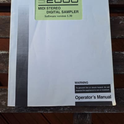 Akai S2000 Operator's Manual