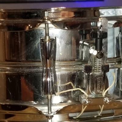 14" Yamaha Steel Snare Drum With Yamaha Steel Snare 5.5x14 Drum 2000s Chrome image 6