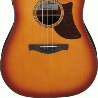 Ibanez AAD50CE Light Brown Sunburst Low Gloss Advanced Acoustic Guitar for sale