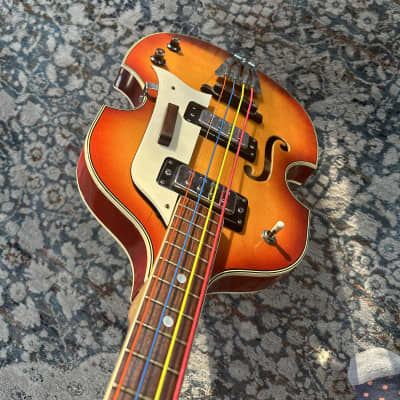 1965 Domino Violin Beatle Bass - Vintage Sunburst | Reverb