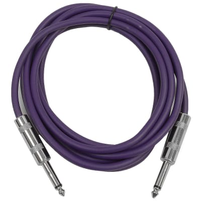 SEISMIC AUDIO - Purple 1/4" TS 10' Patch Cable - Effects - Guitar - Instrument image 1