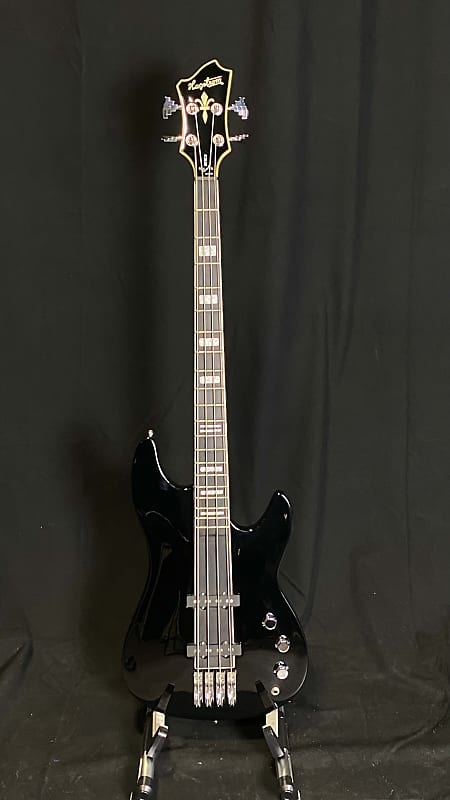 Hagstrom Super Suede Bass - Black Gloss | Reverb