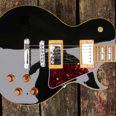 SX Les Paul Copy 6 String Electric Guitar - Black image 3