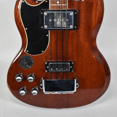 Circa 1971 Gibson EB-3 Slotted Headstock Walnut Finish Left-Handed Electric Bass image 2