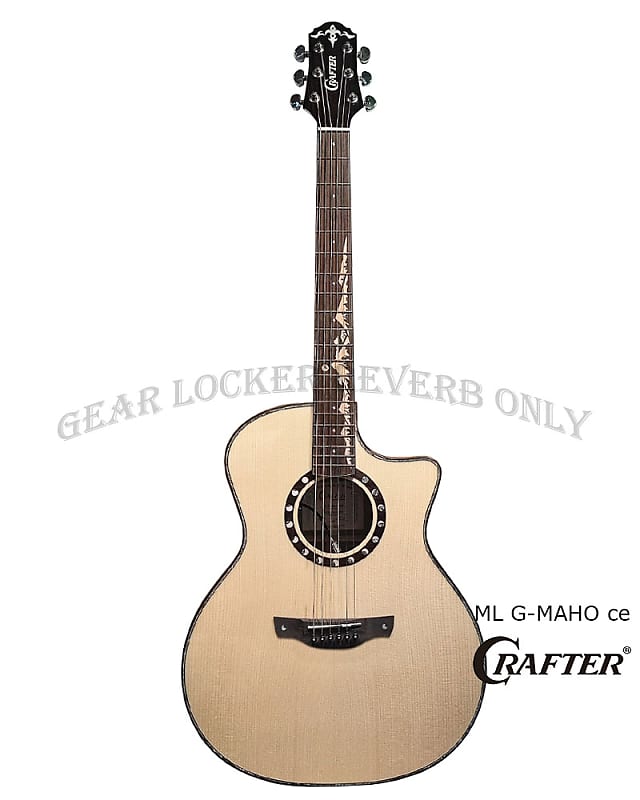 Crafter ML G-MAHO ce  Anniversary all Solid Engelmann Spruce & africa mahogany electronics acoustic guitar image 1
