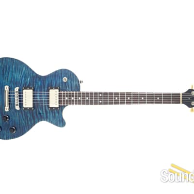 Tuttle Carve Top Standard 2.0 Trans Blue Guitar #11 | Reverb
