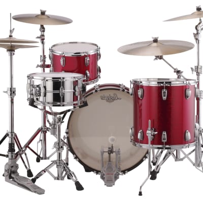 Ludwig Classic Maple Red Sparkle Fab 14x22_9x13_16x16 3pc Drums Shell Pack Made in USA | Authorized Dealer image 4