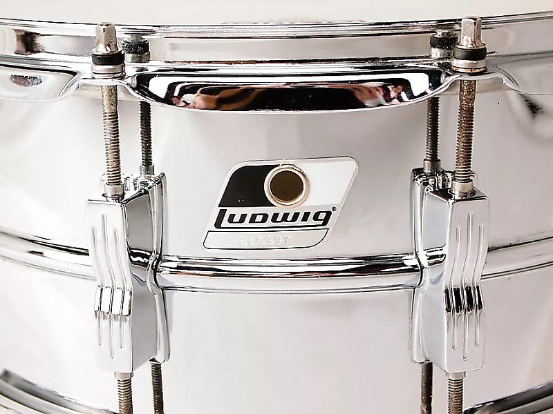 Ludwig LM302 Rocker 6.5x14" 10-Lug Steel Snare Drum image 2