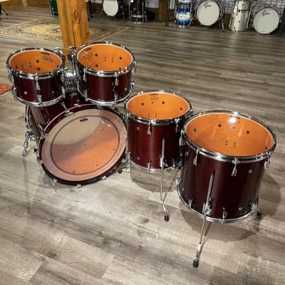 Yamaha Absolute Hybrid Maple 5pc Drum Set Classic Walnut image 4