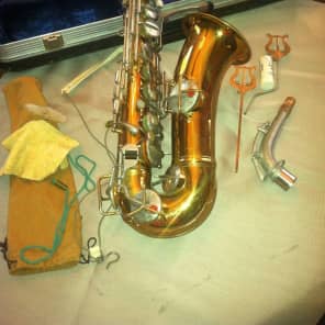 1920s Alto Saxophone, Vintage Conn/Pan American Pertin Paris, Gold/Silver Over Brass image 1