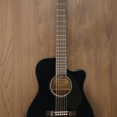 Fender CC-60SCE Concert 6-String Acoustic Guitar (Black) image 8