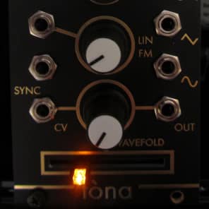 Instruo Tona 2017 black wave folding all analog VCO custom ultra fine tune with orange LED image 1