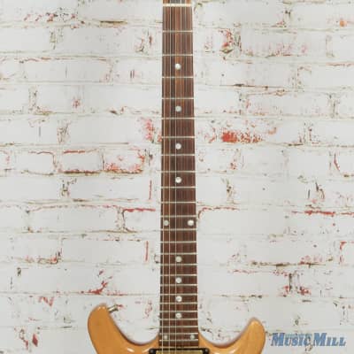 1982 Moonstone Eclipse Natural Burl Double Cut Electric Guitar (USED) image 3