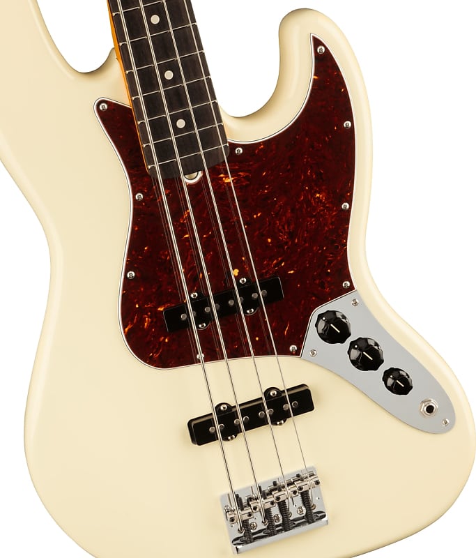 Fender  American Professional II Jazz Bass®, Rosewood Fingerboard, Olympic White w. Deluxe Molded Case image 1