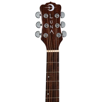 Luna Wabi Sabi Acoustic Electric Guitar Solid Spruce Top Natural WABI E FOLK image 5