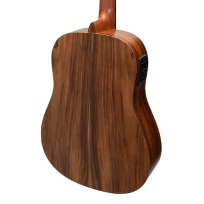 Martinez Acoustic-Electric Middy Traveller Guitar with Built-In Tuner (Rosewood) image 5