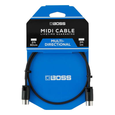 BOSS BMIDI-PB3 Space-Saving MIDI Cable with Multi-Directional Connectors 36in/1m for sale