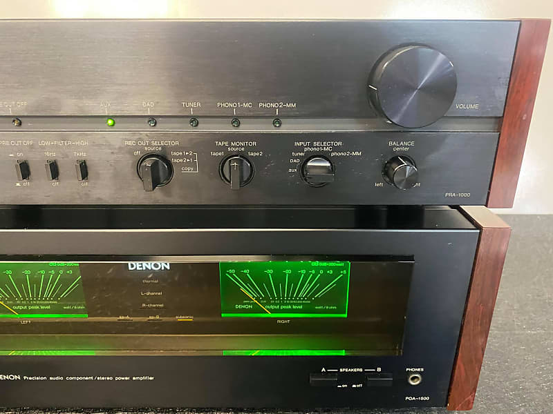 Denon POA 1500 Stereo Power Amplifier & PRA-1000 Control Amplifiers.  Serviced!