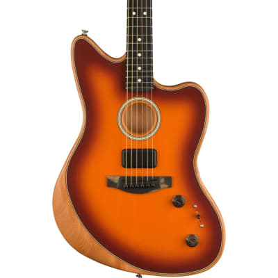 Fender Acoustasonic Jazzmaster Acoustic Electric Hybrid Guitar, Tobacco Sunburst image 1