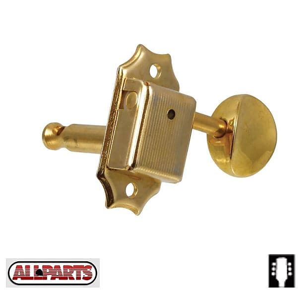 Allparts Gold Vintage Style 3x3 Tuners for Guitar TK-0775-002 image 1