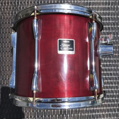Yamaha Drums Vintage’90’s Stage Custom 10 x 12 Tom Cranberry Red Lacquer Drum Birch Mahogany Falkata Hybrid Ply image 4