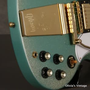 RARE 2010 Gibson Custom Shop SG/Les Paul Custom reissue INVERNESS GREEN SPARKLE image 19