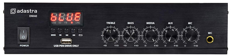 Adastra DM40 Digital 100V Mixer-Amp 40W image 1