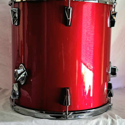 Unmarked FLOOR TOM - CANDY APPLE RED WRAP 16 in dia image 5
