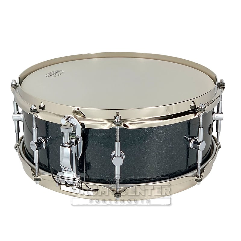 Canopus Neo Vintage 50 M1 Snare Drum 14x5.5 Black Sparkle w/Brass