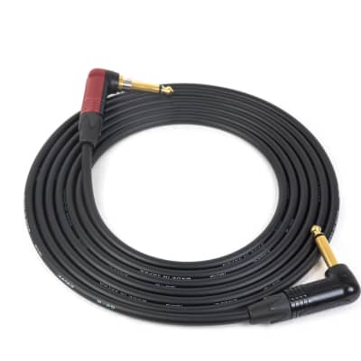 Canare GS-6 Instrument Cable | Right Angle 1/4" TS to Right Angle silentPLUG | Neutrik Gold | 5 Feet image 1