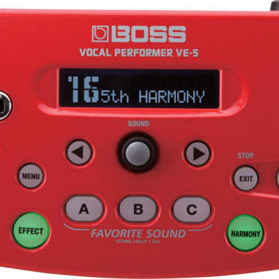 Boss VE-5 Red Vocal Performer Effects Pedal image 1