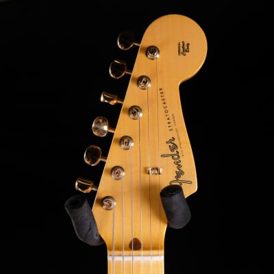 Fender Vintage Custom '57 Stratocaster Electric Guitar - Aged White Blonde image 6