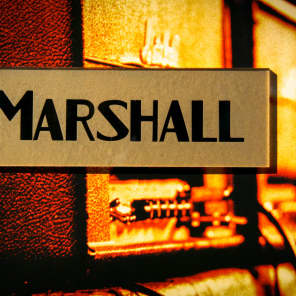 Marshall JTM 45/100 Plexi Block Amp Badge / Logo  1965 style Black/Silver/Gold image 2