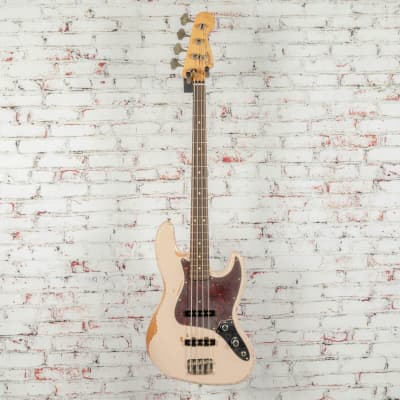 Fender Flea Jazz Bass, Rosewood Fingerboard, Roadworn Shell Pink image 2