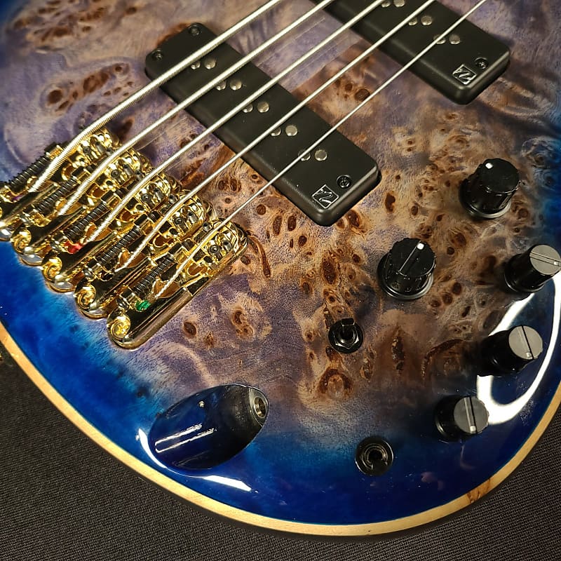 Ibanez Premium SR2605 CCB 5 String Bass Guitar Cerulean Blue Burst w/Gig  Bag | Reverb