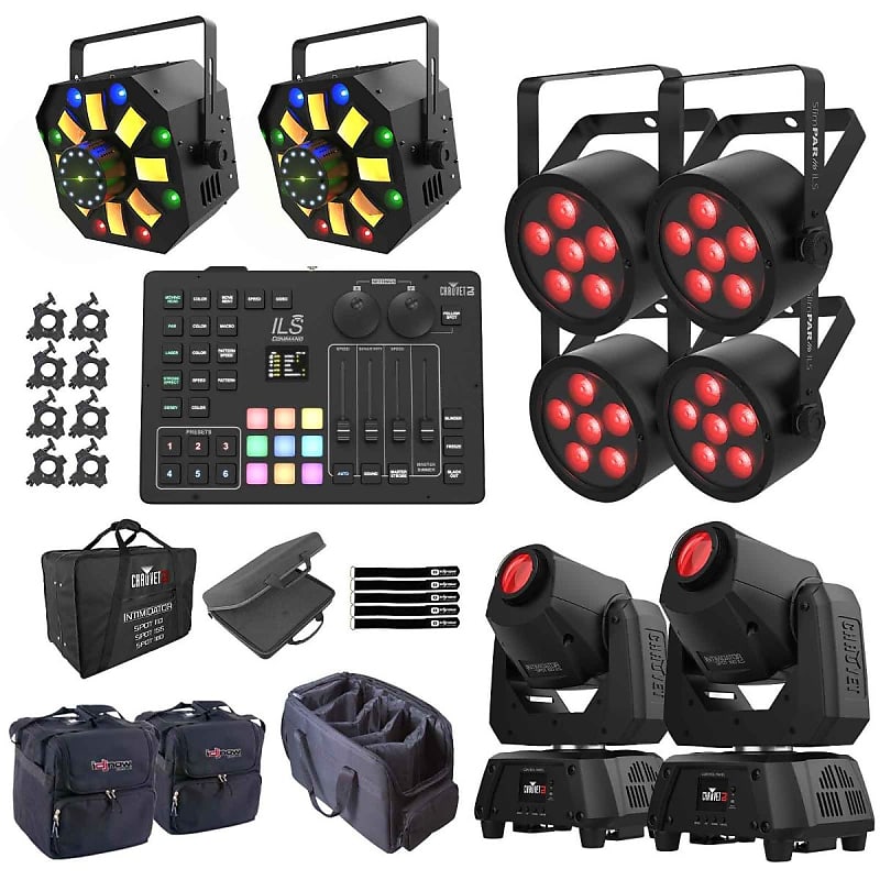 Chauvet DJ SLIMPARH6ILS Wash Lights 4 Pack w LED Effect | Reverb