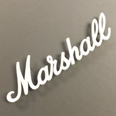 Marshall White Plastic Amplifier Speaker Logo 9" image 7