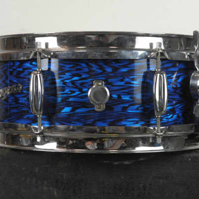 1960s Rogers 5x14 Blue Onyx Powertone Snare Drum | Reverb