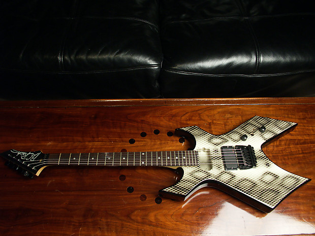 BC Rich Warlock Grey Snakeskin Active EMG 81TWX Platinum Series Free UPS