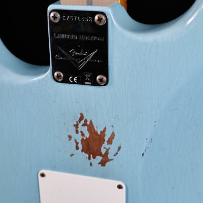 Fender Custom Shop LTD '57 Stratocaster Relic, Faded Aged Daphne Blue 7lbs 6oz image 5
