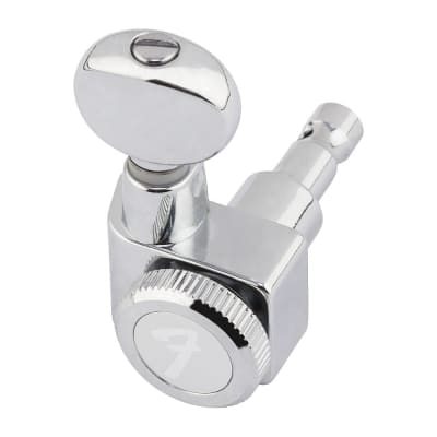 Fender Locking Tuners with Vintage Style Buttons 6 In-Line Right Handed (Chrome) image 1