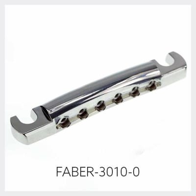Faber TP-'59 Vintage Spec Aluminium Stop Tailpiece - nickel image 1